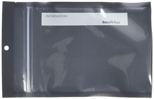 Clear & Black Heat Seal Zipper Bag