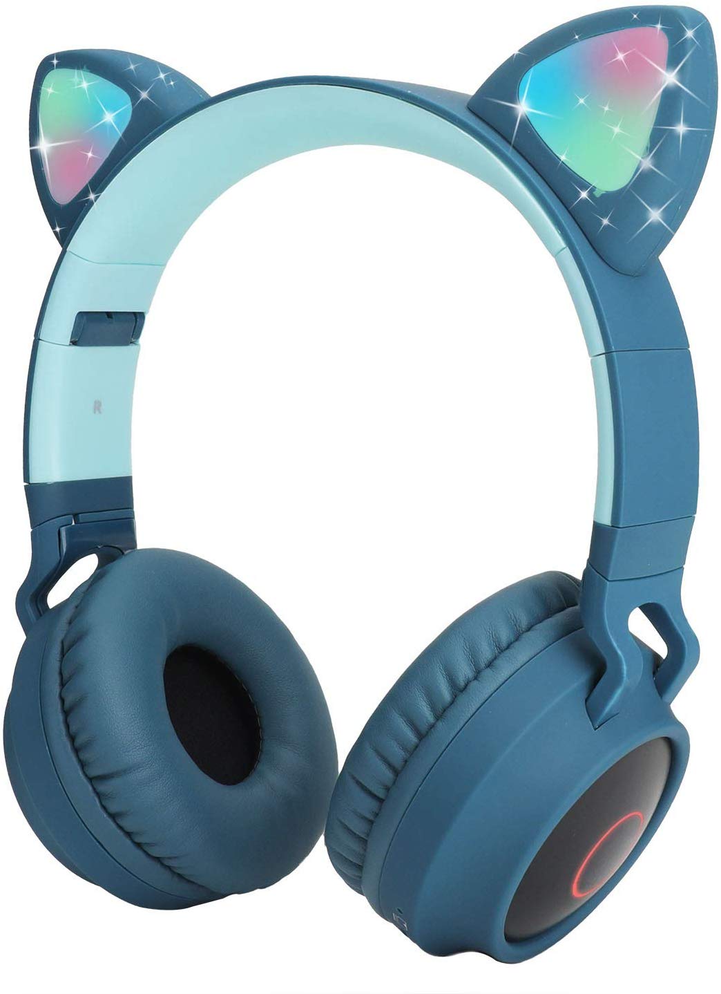 Kids Wireless Headphones Cat Ear Bluetooth Headphones with Flashing Led Light