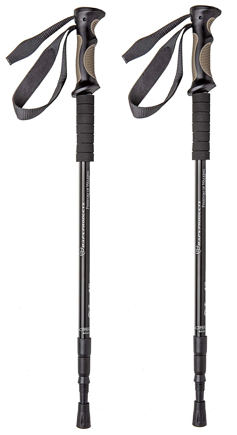 BAFX Products - 2 Pack - Adjustable Anti Shock Hiking:Walking:Trekking Poles