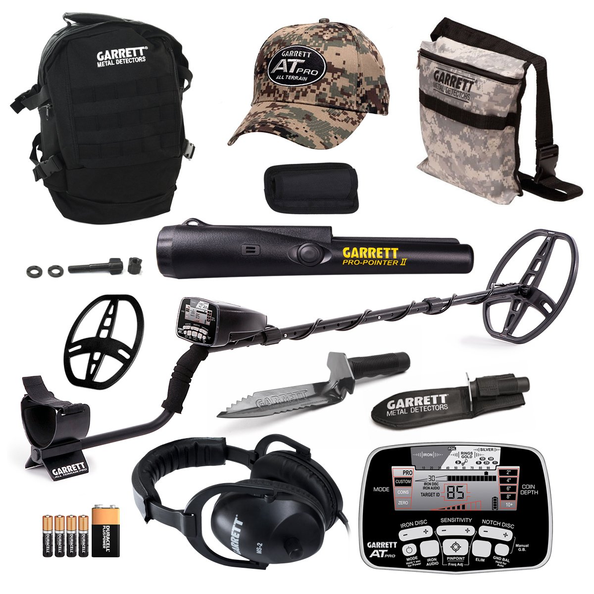 Garrett AT Pro Metal Detector Bonus Pack with ProPointer II and Edge Digger