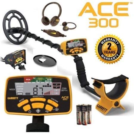 Garrett ACE 250 Metal Detector with Submersible Search Coil Plus Headphones