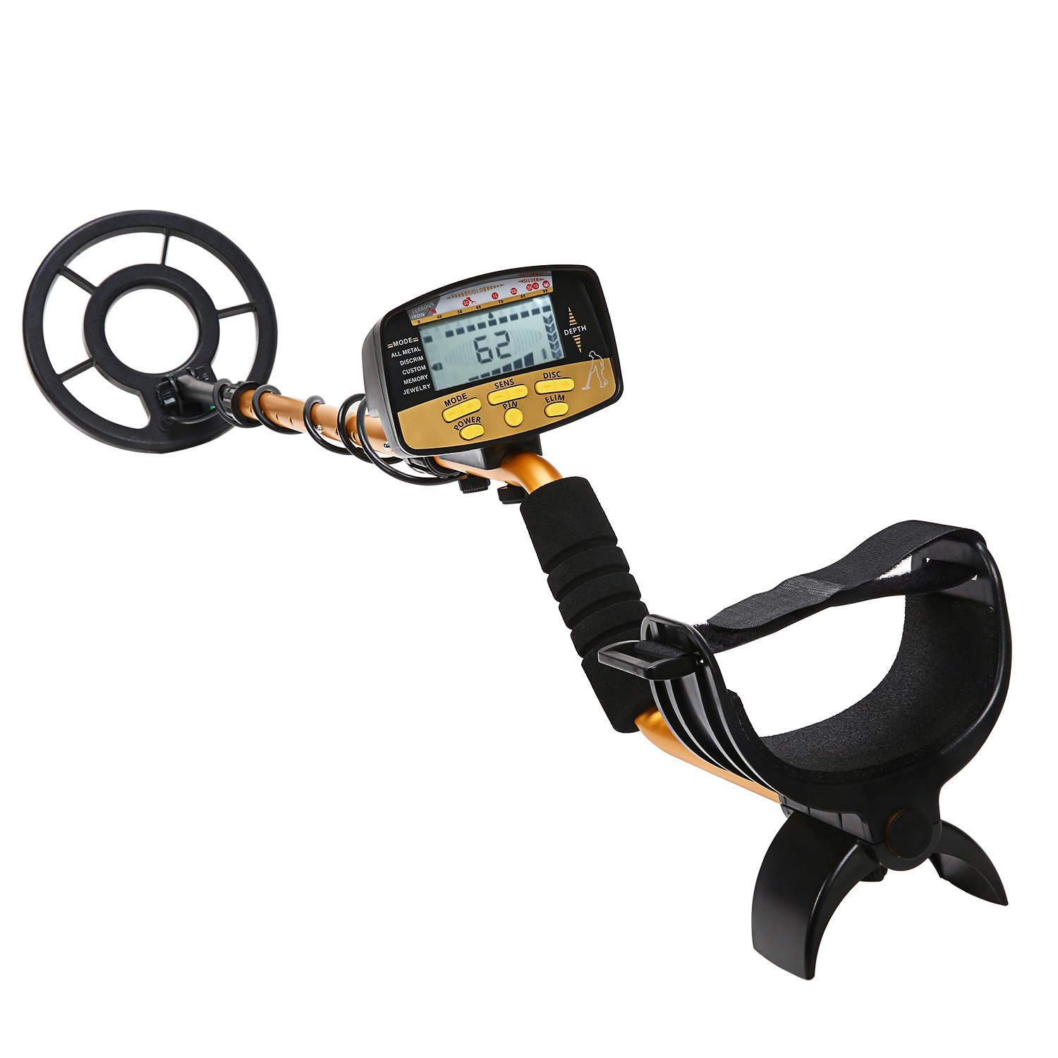 NALANDA Metal Detector, 5 Detection Modes, 18khz Gold Finder Treasure Hunter with Submersible Search Coil
