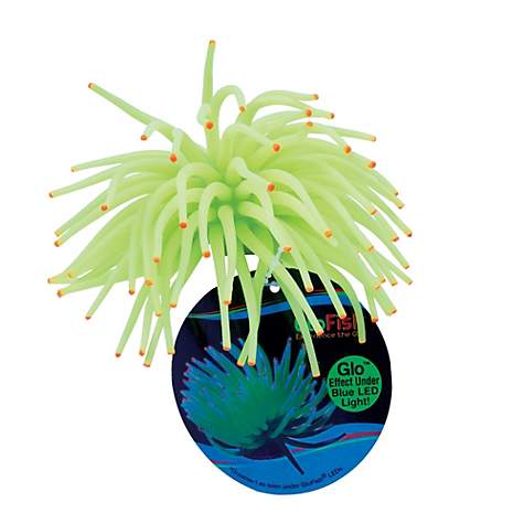 GloFish Anemone Yellow Aquarium Ornament