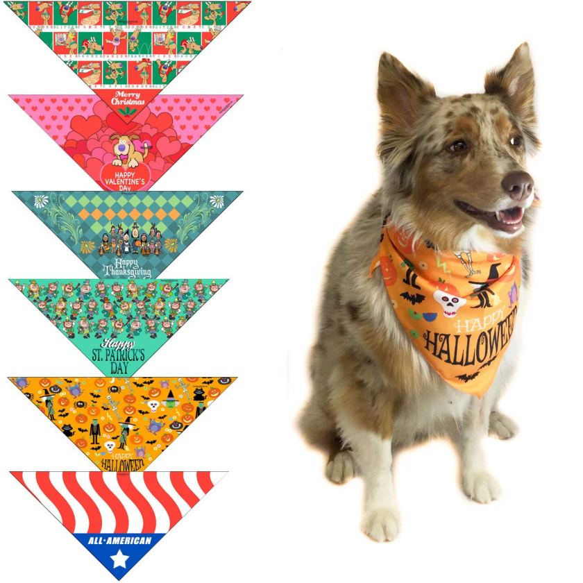 Holiday bandanas for dogs