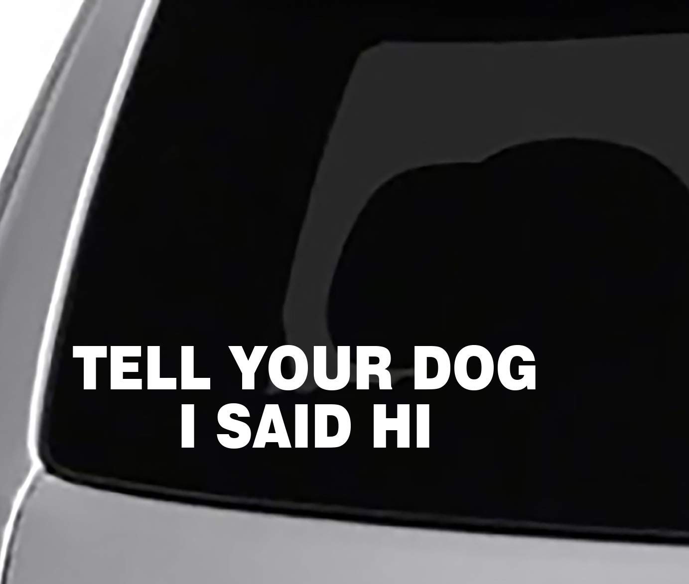 Tell Your Dog I Said HI Decal