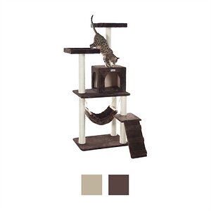 Armarkat GleePet 57 Cat Tree with Perch, Running Ramp, Condo & Hammock