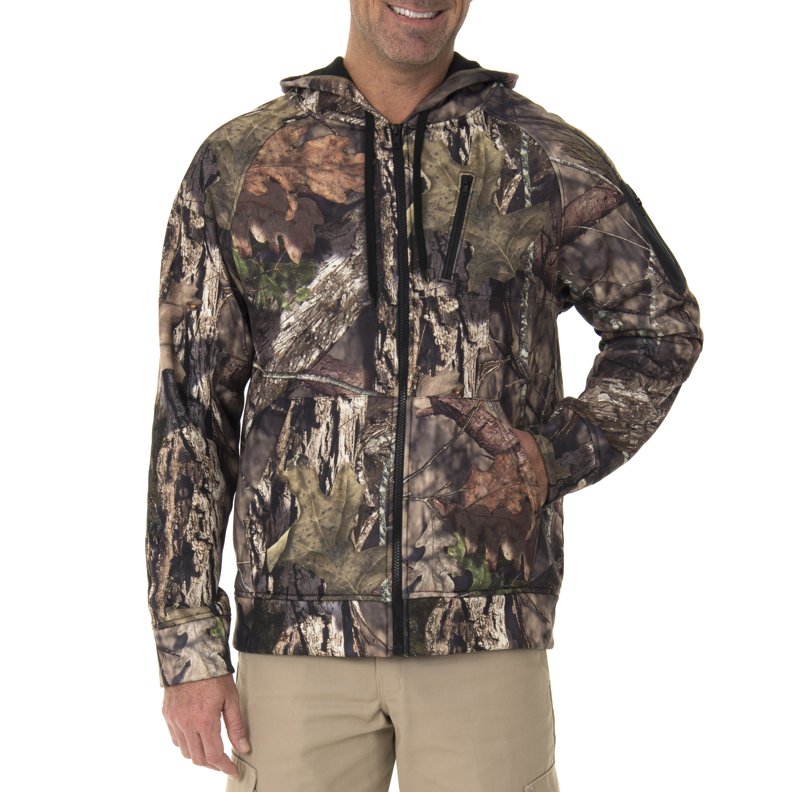 Mossy Oak Men's Performance Fleece Camo Hoodie, Hunting Clothes