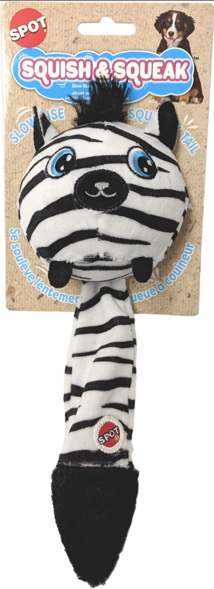Ethical Pet Squish & Squeak Zebra Dog Toy