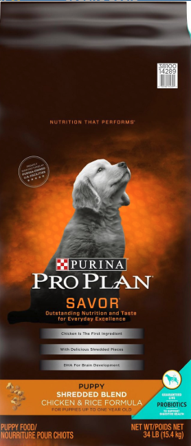 Purina Pro Plan Savor Puppy Shredded Blend Chicken & Rice Formula Dry Dog Food