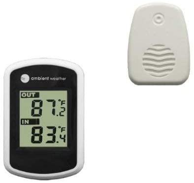 Ambient Weather WS-04 Wireless Thermometer with Indoor and Outdoor Temperature