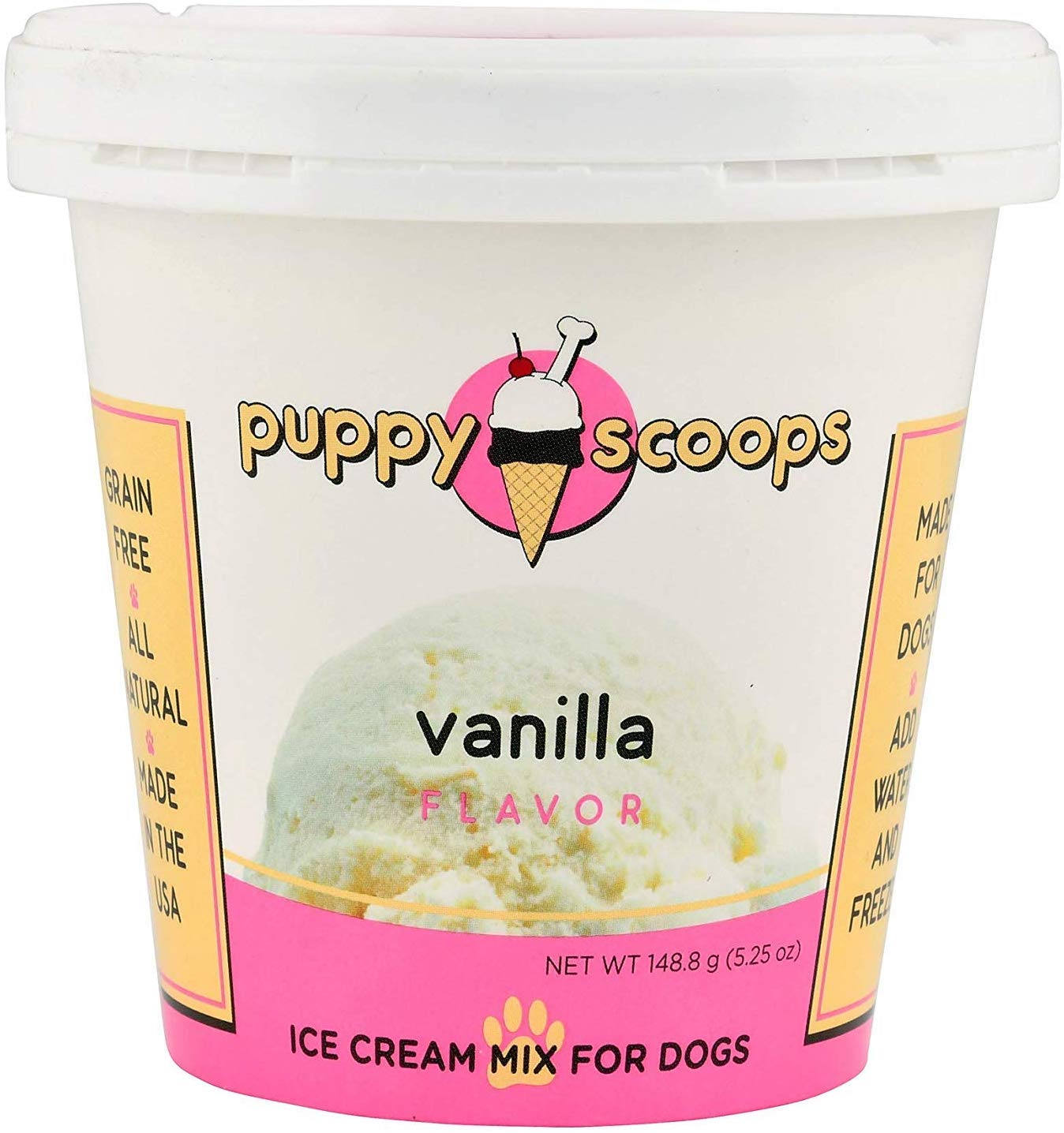 Puppy Scoops Ice Cream Mix for Dogs: Vanilla - Add water and freeze at home!