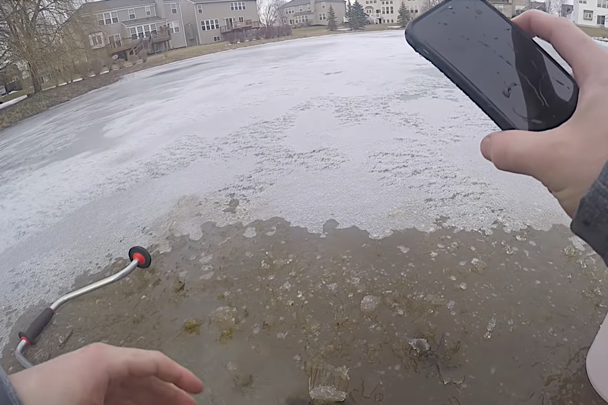 NFL Player Ice Fishing