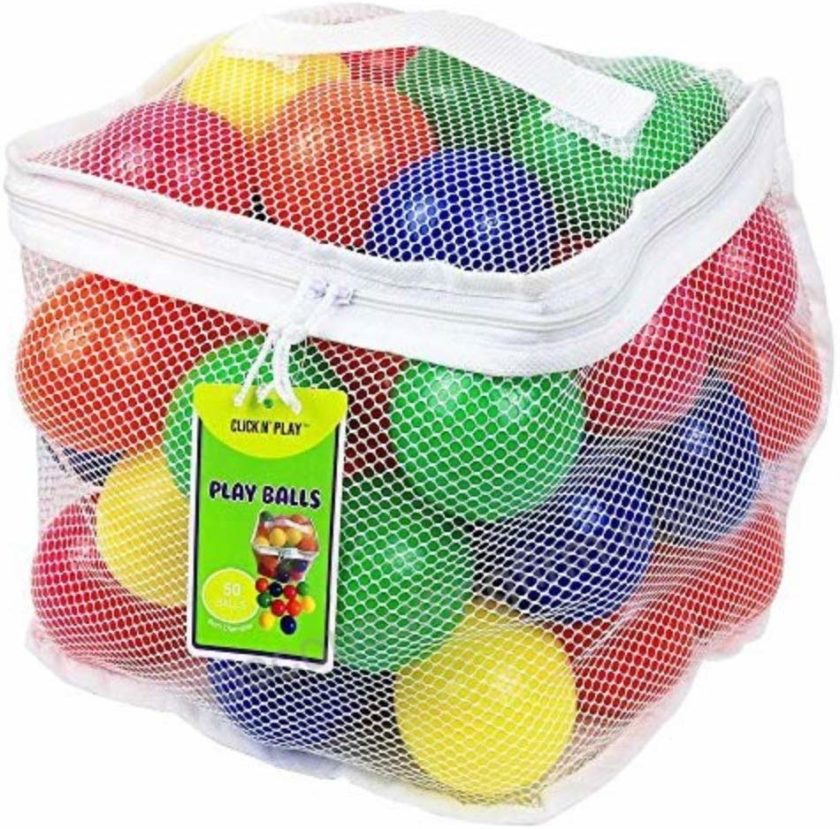 Click N' Play Pack of 50 Phthalate Free BPA Free Crush Proof Plastic Ball