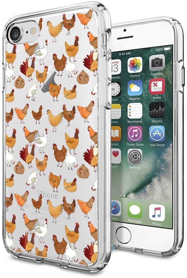 Phone 7 Plus 8 Plus Case Chicken Pattern Crystal
