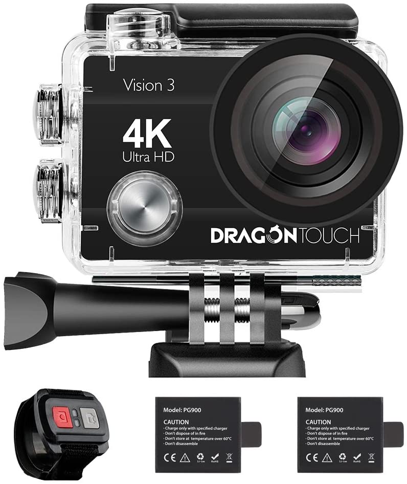 Dragon Touch 4K Action Camera wearable camera