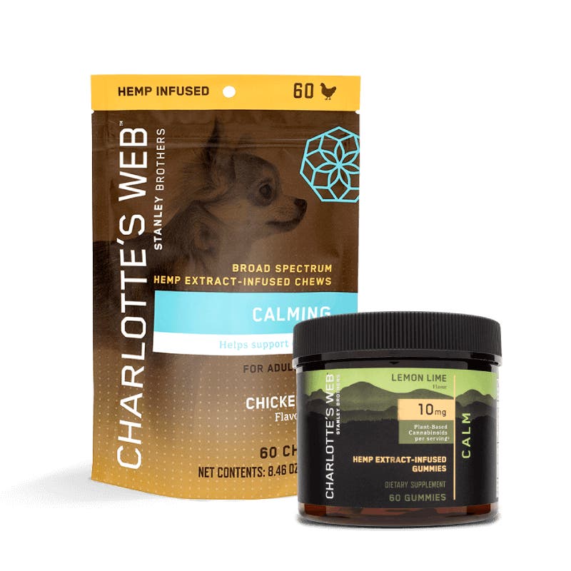 CALMING PET CHEWS + CALMING HUMAN GUMMIES