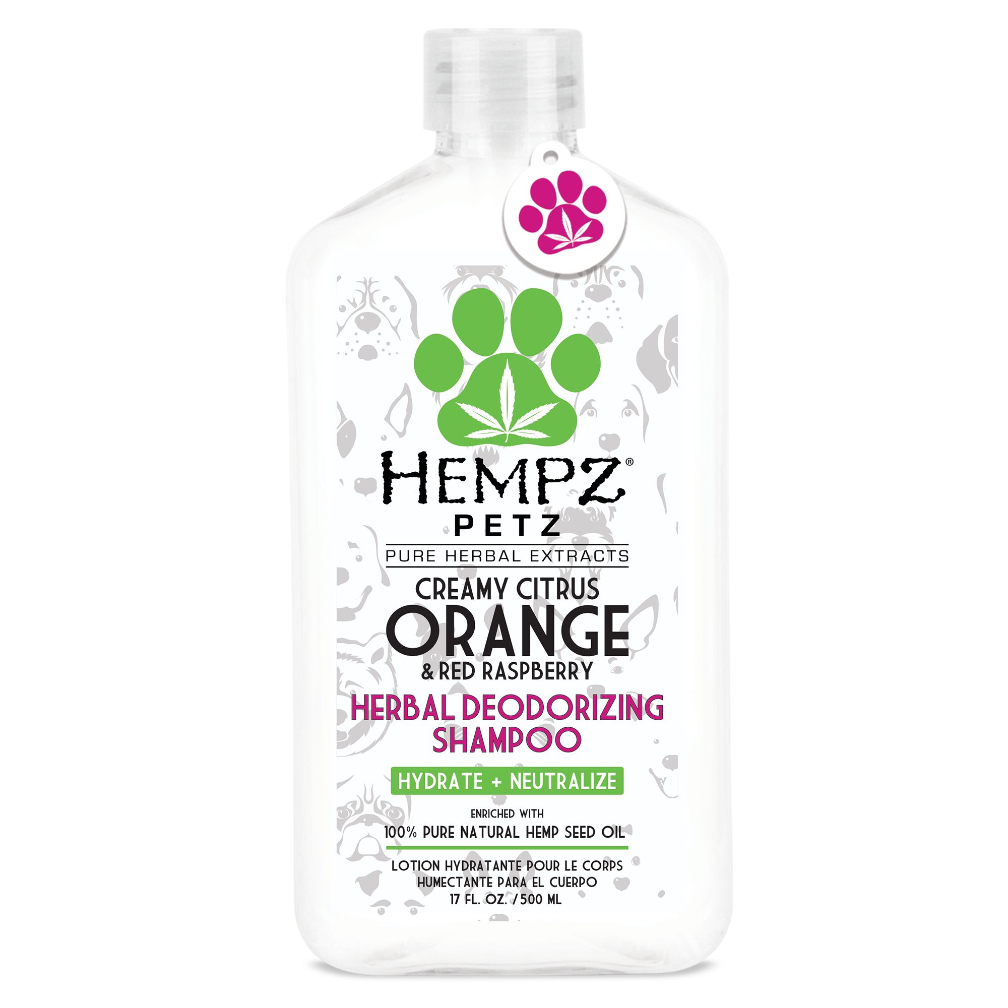 Hempz® Petz Herbal Deodorizing Shampoo - Creamy Citrus Orange & Red Raspberry