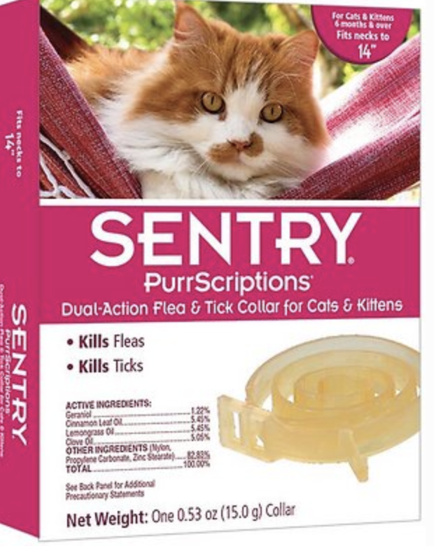 Sentry PurrScriptions Dual-Action Flea & Tick Collar for Cats, 1-count