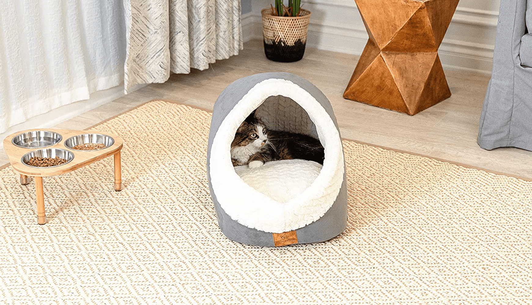 heated cat bed