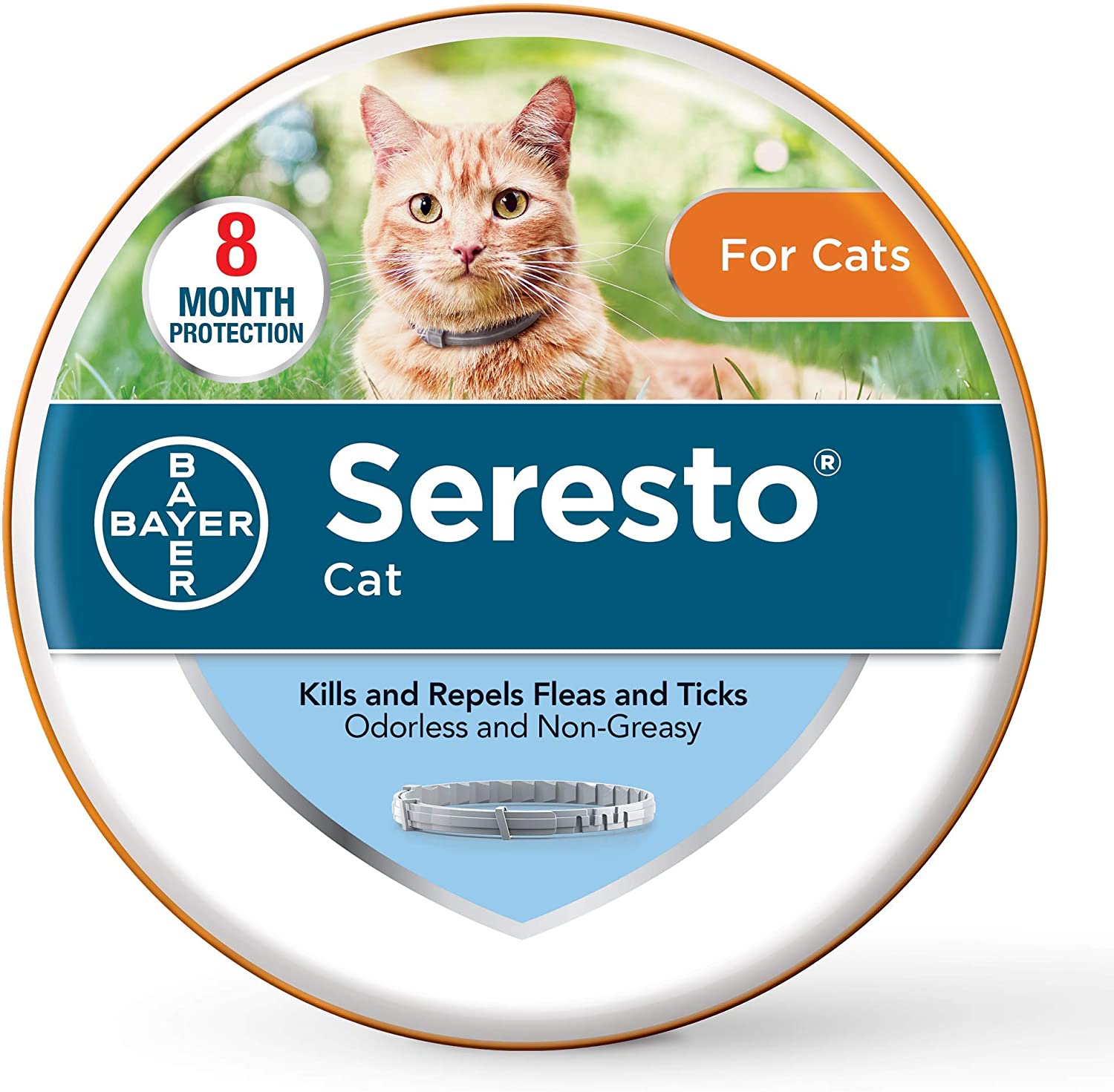 Seresto Flea and Tick Prevention for Cats, 8-Month Flea Collar for Cats