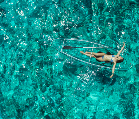 transparent canoe