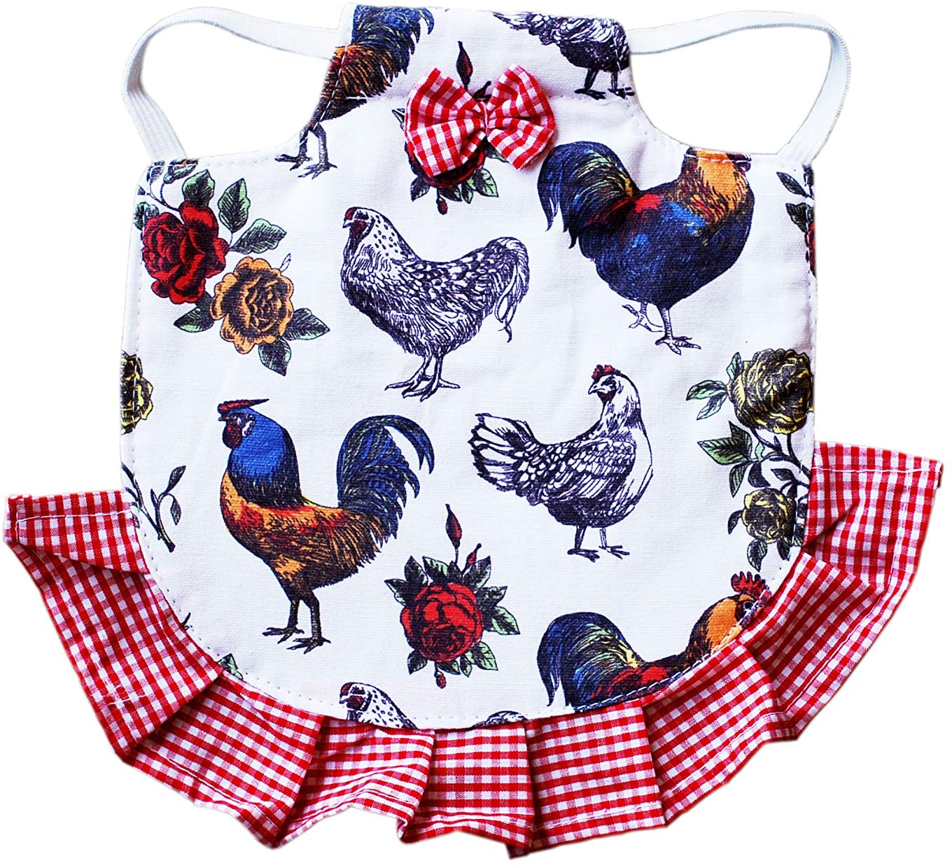 HEN COUTURE Hen Saddle Single Strap Apron Jacket Standard Size Chicken Poultry (Red)