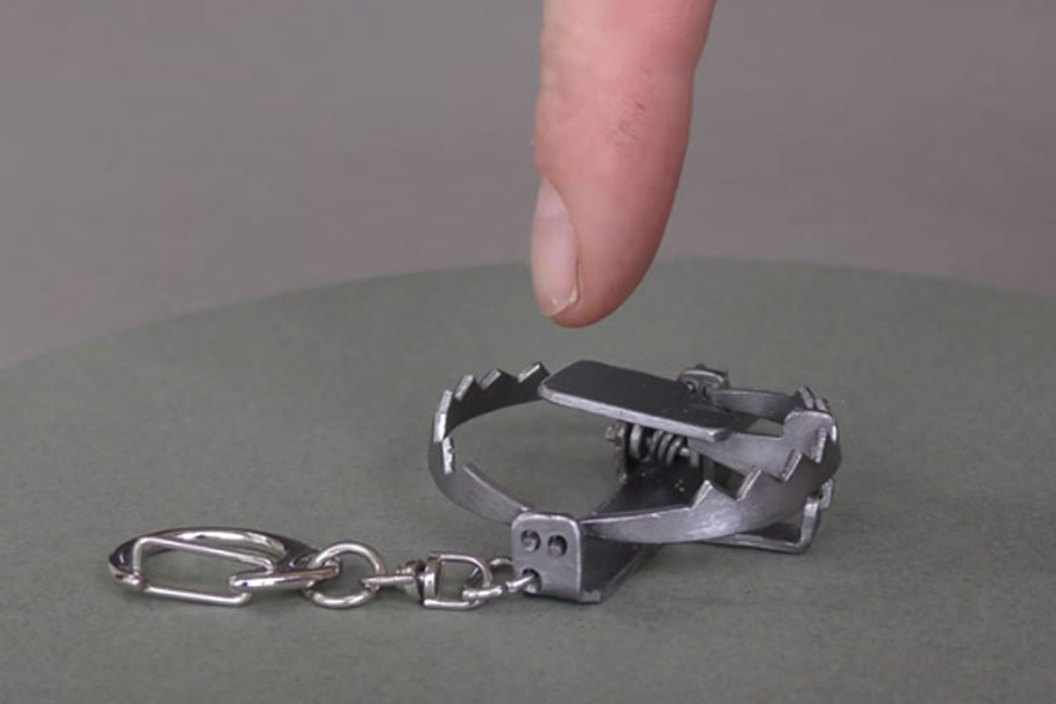 bear trap keychain