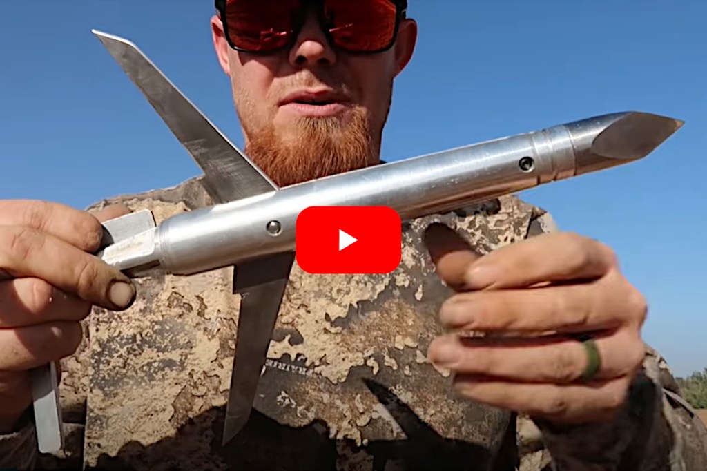 Homemade 8Inch Expandable Broadhead is Devastating on Feral Hogs from