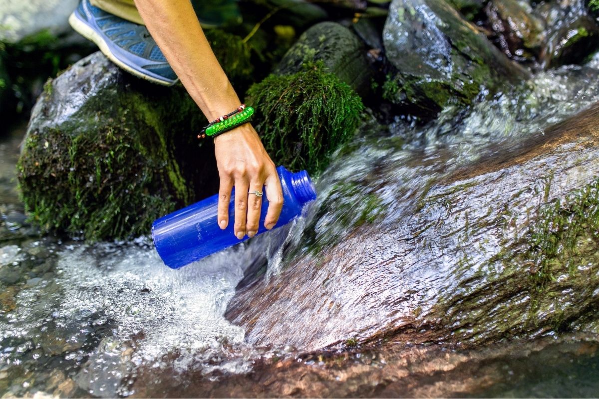 water bottle filtered