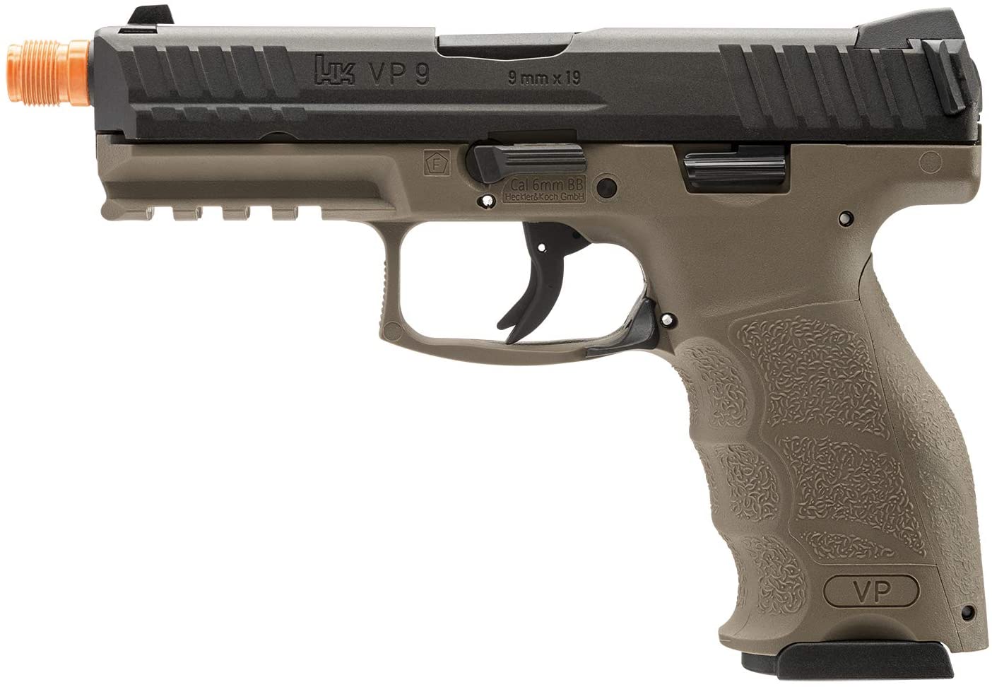 Elite Force HK Heckler & Koch VP9 GBB Blowback 6mm BB Pistol Airsoft Gun, FDE, Multi, One Size (2275025)