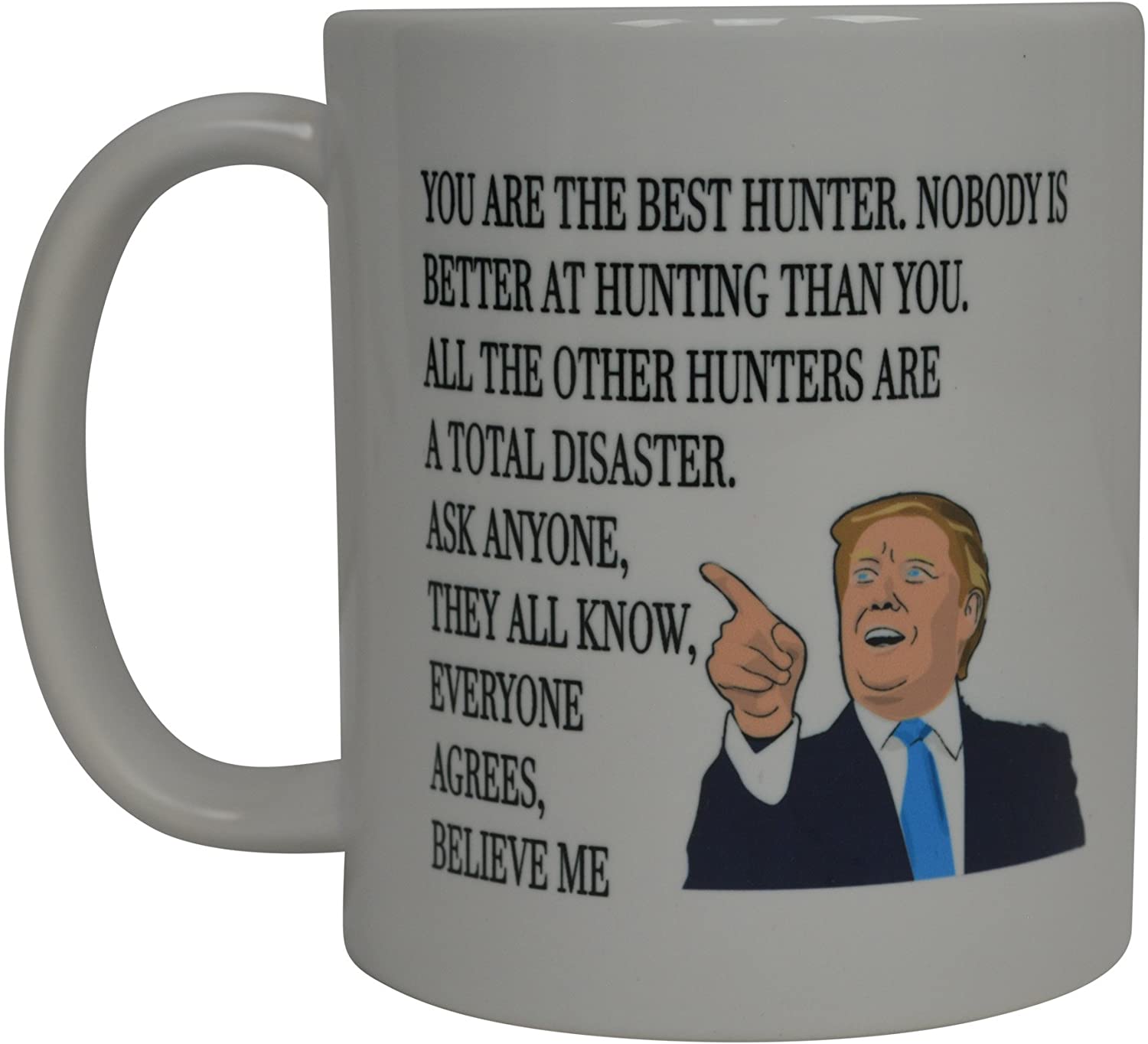 Funny Best Hunter Donald Trump Coffee Mug Novelty Cup Gift Idea Hunting Hunt