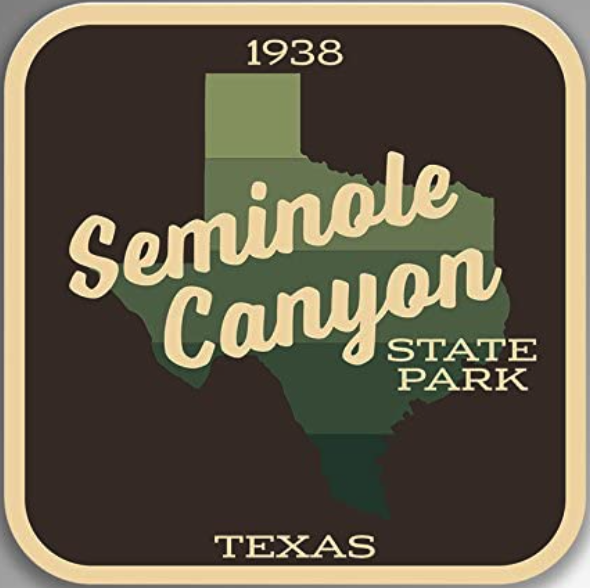 Vinyl decal sticker of Seminole Canyon State Park in Texas.
