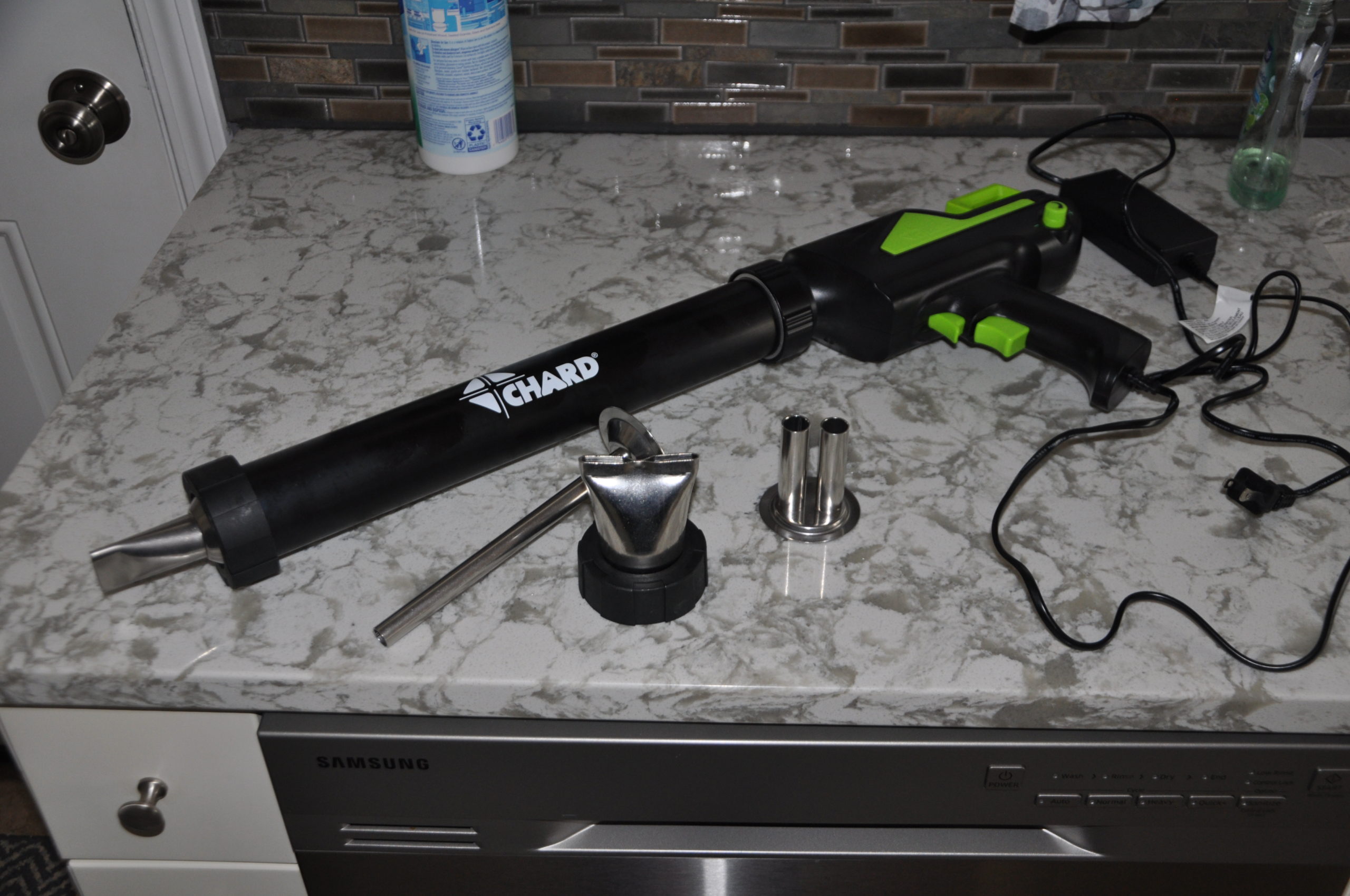 Review Chard Digital Dehydrator and Electric Jerky Shooter Wide Open