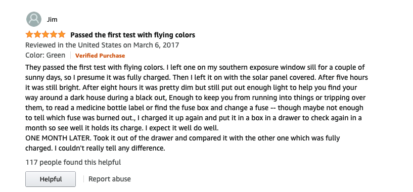 review flashlight