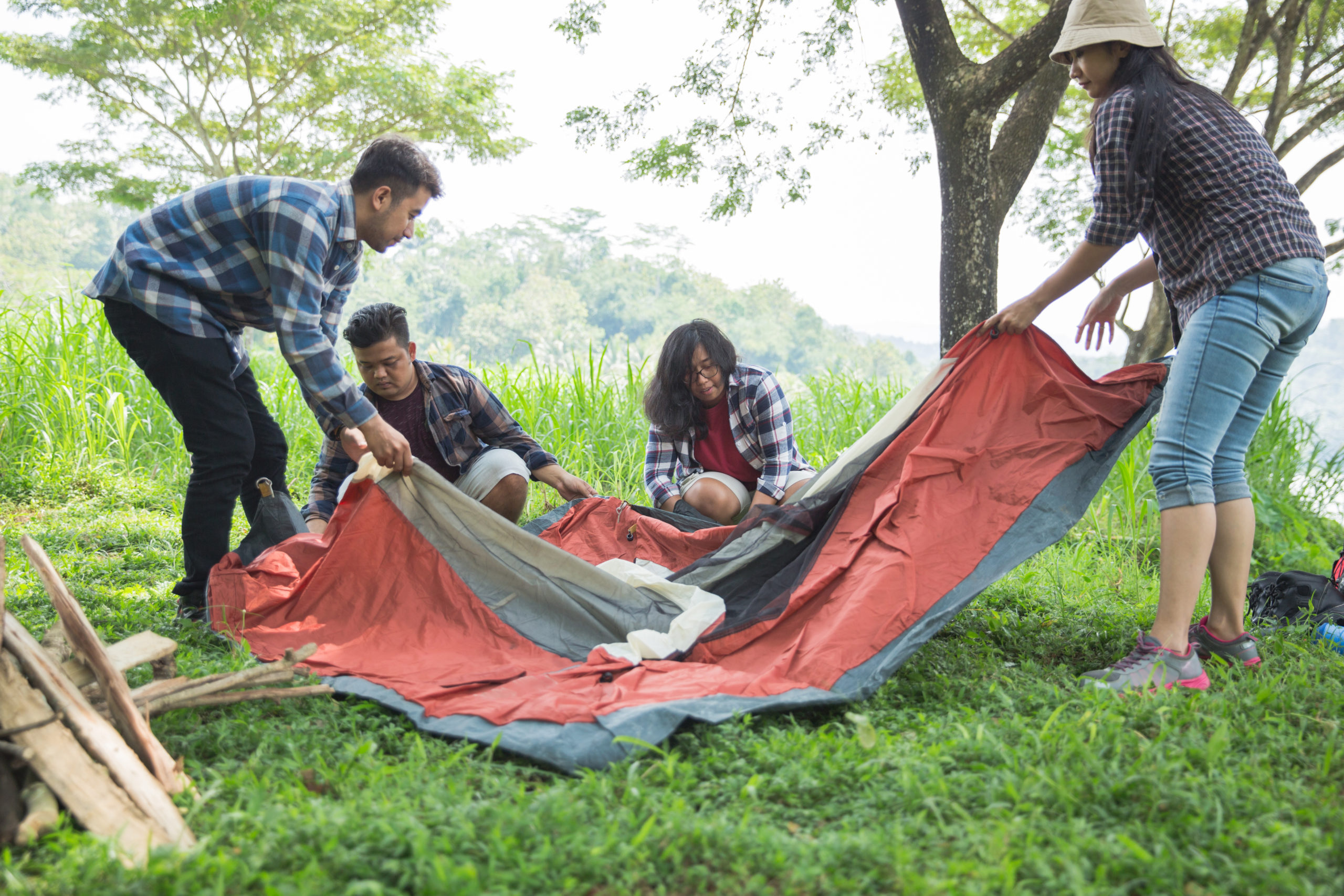 lay out your tent