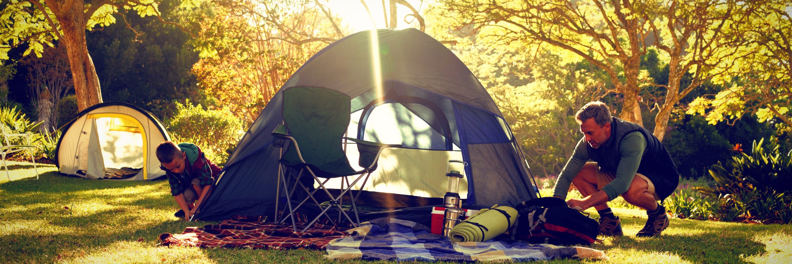 sunset at campsite