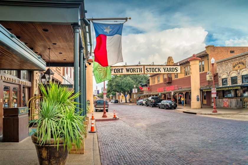 Stockyards Historic District in Fort Worth, Texas, USA