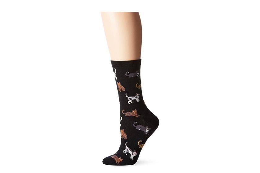 black cat socks with different cats