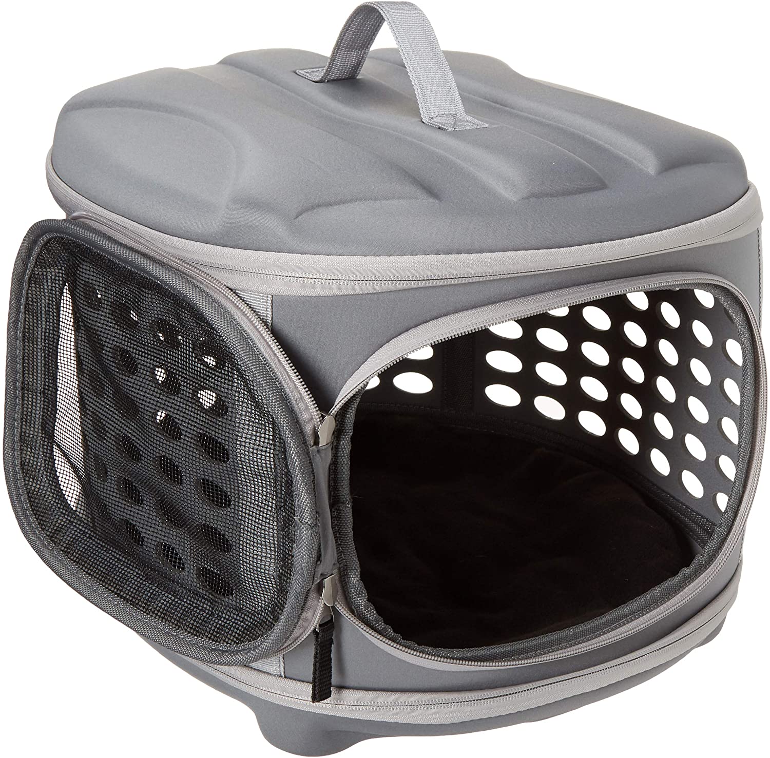 Pet Magasin Hard Cover Collapsible Cat Carrier - Pet Travel Kennel with Top-Load & Foldable Feature for Cats, Small Dogs Puppies & Rabbits