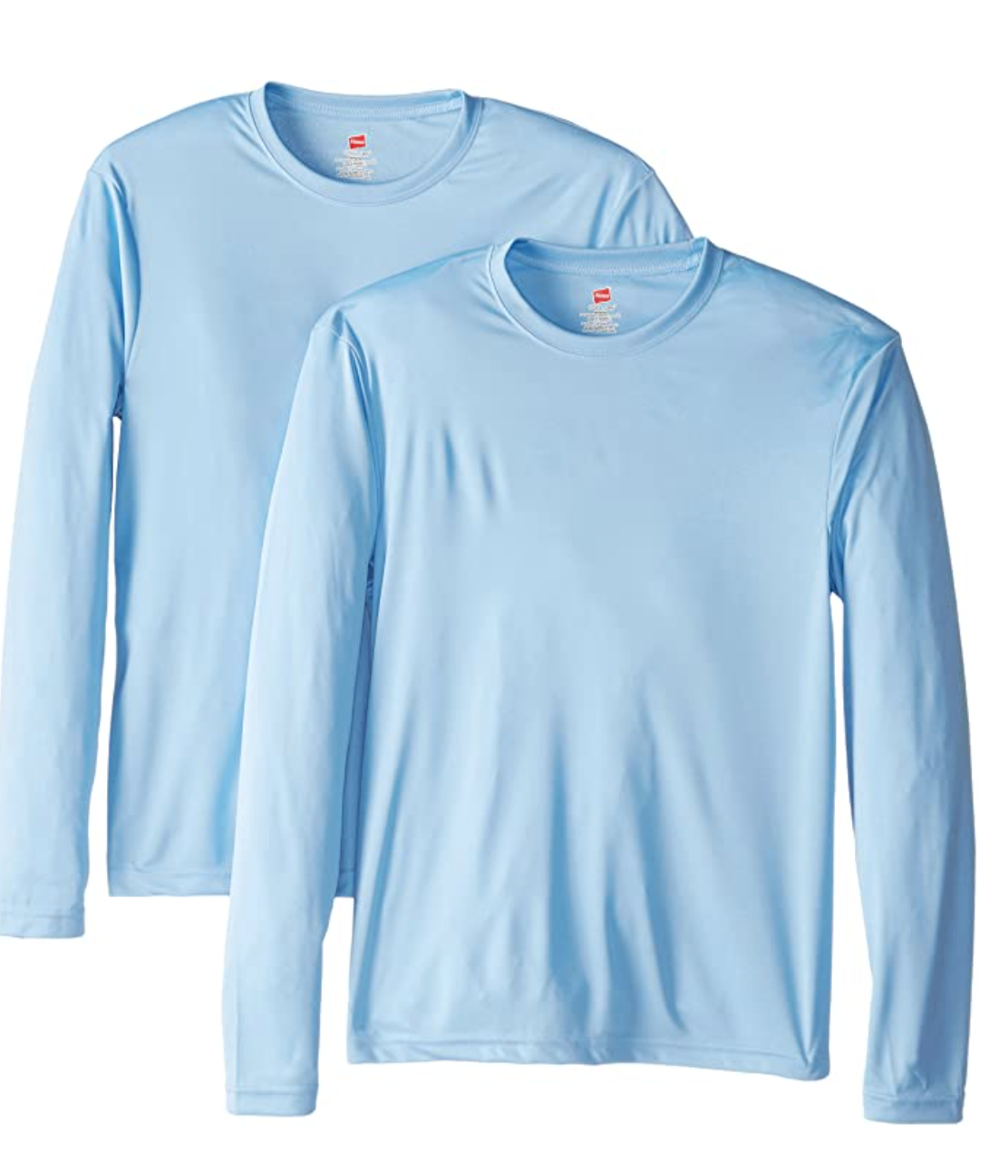 Hanes Men's Long Sleeve Cool Dri T-Shirt UPF 50+ (Pack of 2)