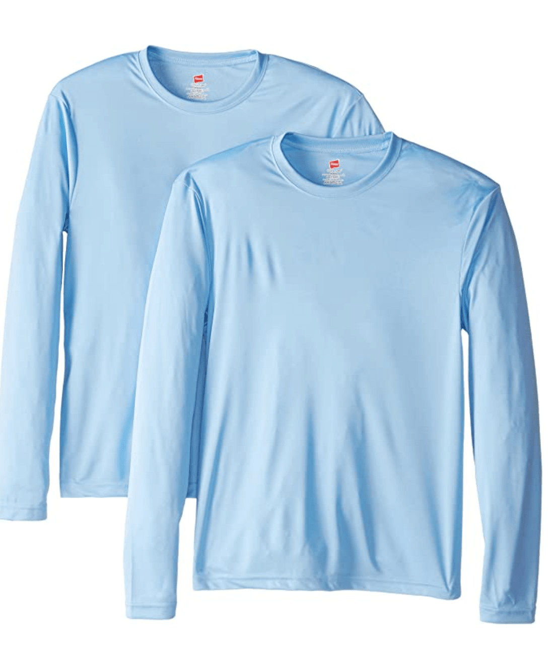 Hanes Men's Long Sleeve Cool Dri T-Shirt UPF 50+ (Pack of 2)