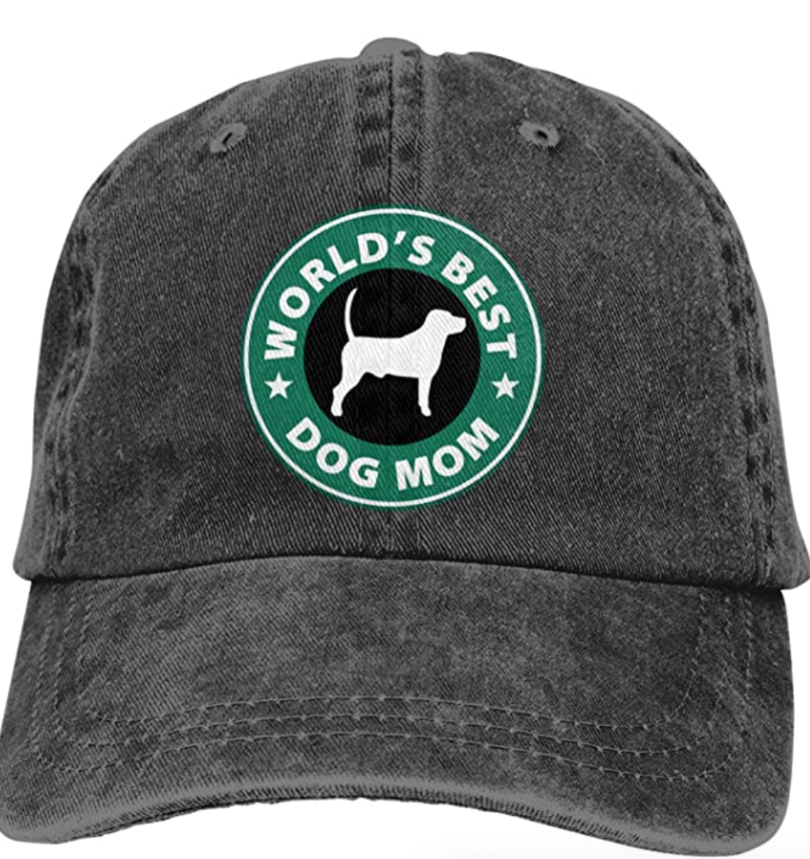 Denim Baseball Caps Hat,World's Best Dog Mom,Adjustable Sport Strap Cap for Men Women