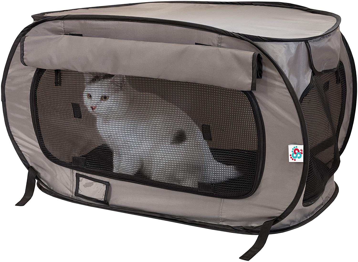 Sport PET Large Pop Open Kennel, Portable Cat Cage Kennel, Waterproof Pet Bed, Travel Litter Collection