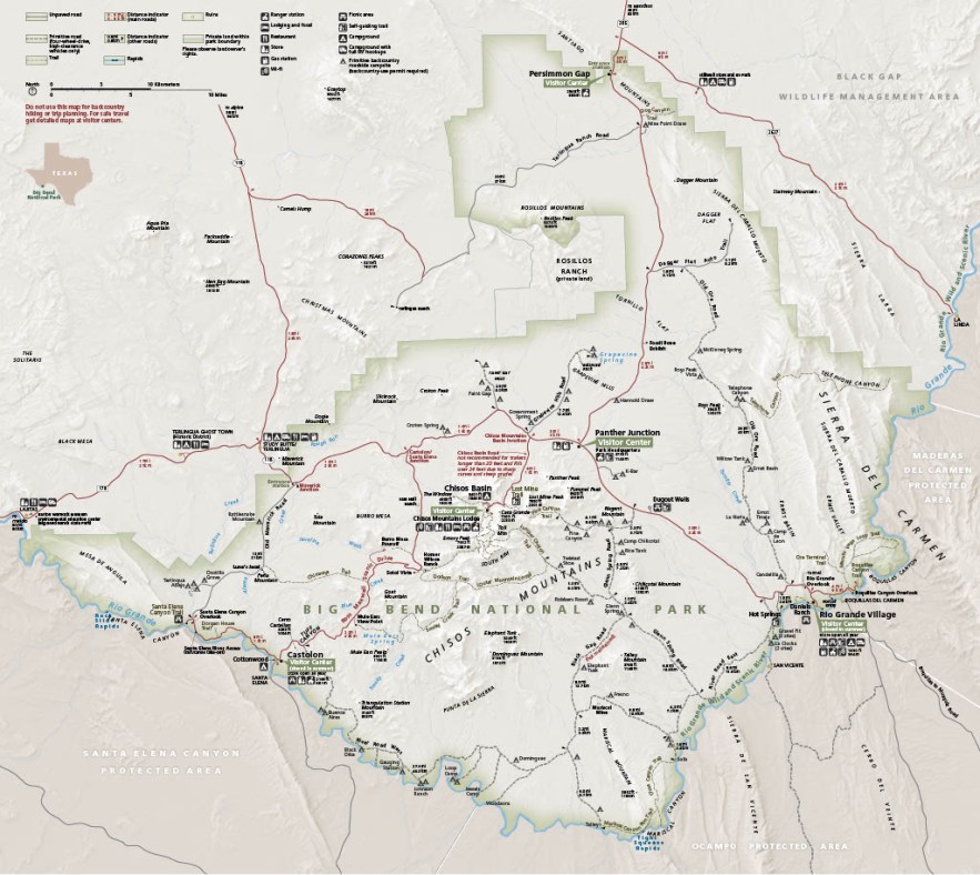 Big Bend National Park Map