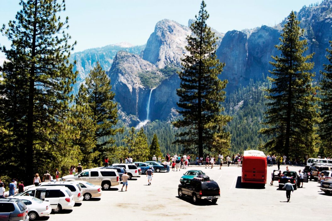 Crowded Yosemite National Park is one of the most popular national parks in the U.S.