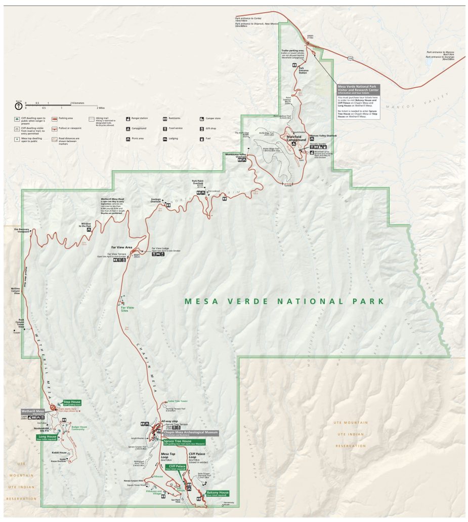 Map of Mesa Verde