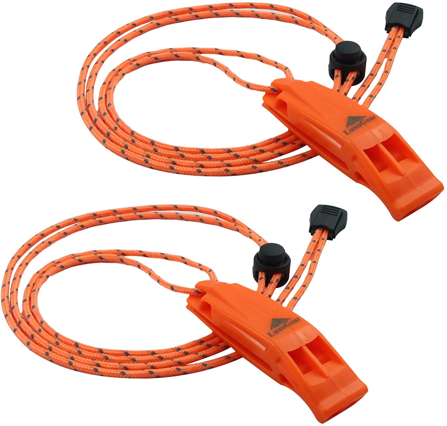 LuxoGear Emergency Whistles with Lanyard