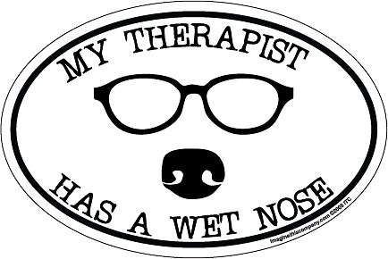 Imagine This Company "My Therapist Has A Wet Nose" Magnet, Oval Shape