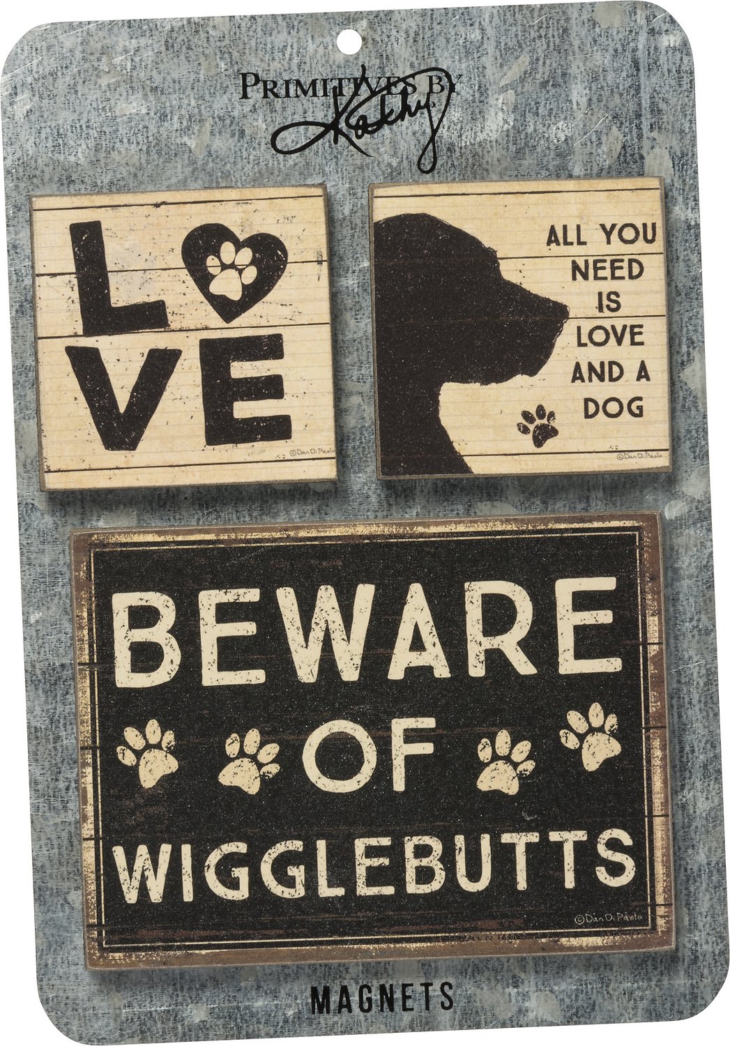 Primitives by Kathy Dog Magnet Set, 3 count