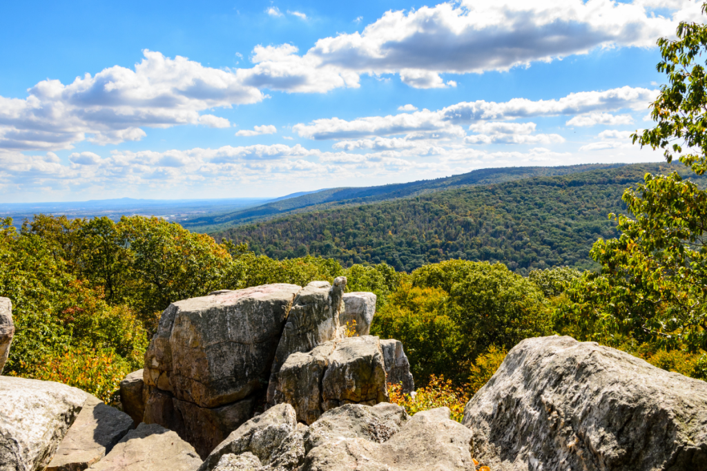 Overlooking Maryland's Cunningham Falls State Park.